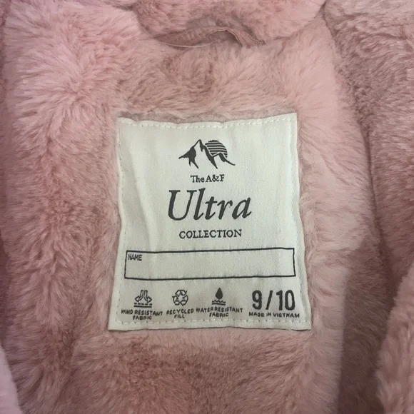 Abercrombie & Fitch Metallic Pink Hooded Puffer Parka - Picture 6 of 7